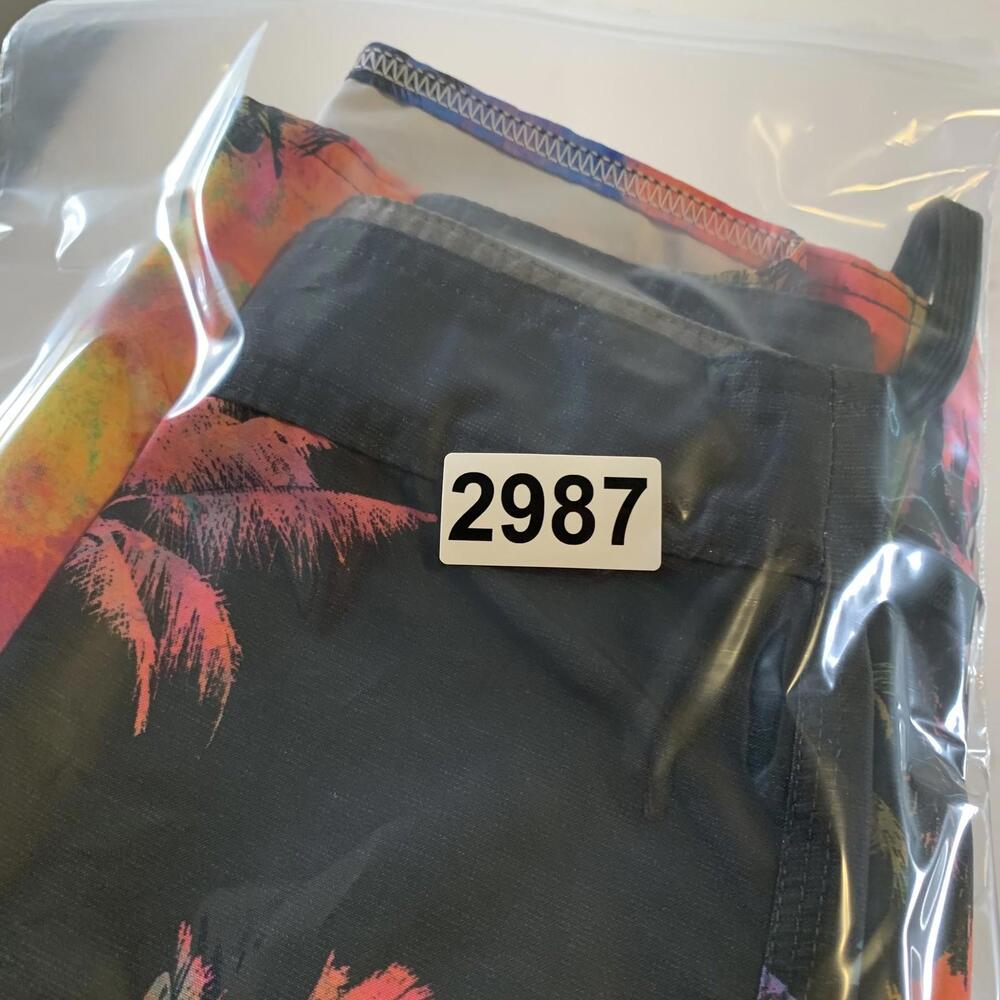 Rip Curl Board Shorts Mens 32 Neon Palm Tree Swim Trunks Beach Surf - Picture 12 of 12